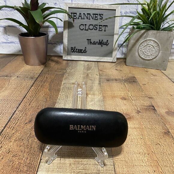 Balmain Paris Sunglasses Eyeglasses Hard Clamshell Case Black - Only Case - Picture 1 of 9
